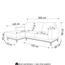 Ver imagem 4 de Sofá 3 Lugares 200cm Living com Chaise Esquerdo Kayrós D05 Sintético Whisky - Mpozenato