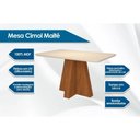 Ver imagem 5 de Conjunto: Mesa Sala Jantar Maitê Tampo Madeirado C/ Vidro 130x80cm e 4 Cadeiras Paola Cinamomo/off