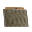 Ver imagem 7 de Conjunto: Mesa Sala Jantar Maitê Tampo Madeirado C/ Vidro 130x80cm e 4 Cadeiras Paola Cinamomo/off