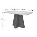 Ver imagem 3 de Conjunto: Mesa Sala Jantar Maitê Tampo Madeirado C/ Vidro 130x80cm e 4 Cadeiras Paola Cinamomo/off