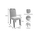 Ver imagem 2 de Conjunto: Mesa Sala Jantar Maitê Tampo Madeirado C/ Vidro 130x80cm e 4 Cadeiras Paola Cinamomo/off