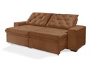 Ver imagem 2 de Sofá Retrátil e Reclinável 2.10m Estilo Estofados - Europa com Softgel D33 Velupluma "terracota"
