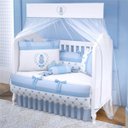 Ver imagem 3 de Quarto Bebê Menino Ursinho Clássico Azul 16Pçs Grão de Gente