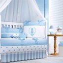 Ver imagem 1 de Quarto Bebê Menino Ursinho Clássico Azul 16Pçs Grão de Gente