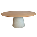 Ver imagem 5 de Mesa de Jantar Cone Oval 260x140 Cm Tampo Freijó Base Concreto Personal Decor Mesa de Jantar Cone Ov