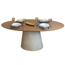 Ver imagem 6 de Mesa de Jantar Cone Oval 260x140 Cm Tampo Freijó Base Concreto Personal Decor Mesa de Jantar Cone Ov