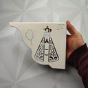 Ver imagem 3 de Mão Francesa Ornamentada Nossa Senhora Aparecida Aço Branca 20cm Zarg