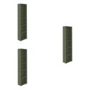 Ver imagem 2 de Conjunto Sala de Estar com 3 Estantes para Livros 5 Prateleiras Multy Verde/Menta
