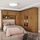 Ver imagem 1 de Guarda-roupa Casal Modulado Hércules 11 Portas 6 Gavetas com Espelho Cinamomo - Carioca Móveis