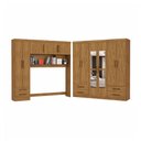 Ver imagem 2 de Guarda-roupa Casal Modulado Hércules 11 Portas 6 Gavetas com Espelho Cinamomo - Carioca Móveis