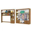 Ver imagem 3 de Guarda-roupa Casal Modulado Hércules 11 Portas 6 Gavetas com Espelho Cinamomo - Carioca Móveis