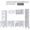 Cozinha Modulada ATHENA - 6 Peças Completa 13 PT 3 GV Branco - Megasul - 2