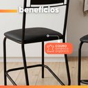 Ver imagem 5 de Conjunto de Mesa Sala de Jantar Tampo Granito 6 Cadeiras Atlanta
