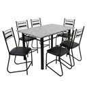 Ver imagem 1 de Conjunto de Mesa Sala de Jantar Tampo Granito 6 Cadeiras Atlanta