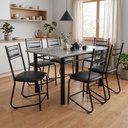 Ver imagem 2 de Conjunto de Mesa Sala de Jantar Tampo Granito 6 Cadeiras Atlanta