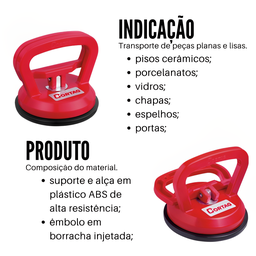 Ventosa Simples Profissional Alta Sucção Cortag 30kg - 6