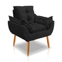 Ver imagem 3 de Poltrona Opala Decorativa Sala e Escritório Preto