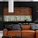 Ver imagem 3 de Papel de parede lavavel para banheiro - Madeira Cubos