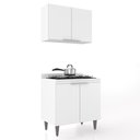 Ver imagem 1 de Armário de Cozinha e Balcão Cooktop Pérola Z34 Branco - Mpozenato