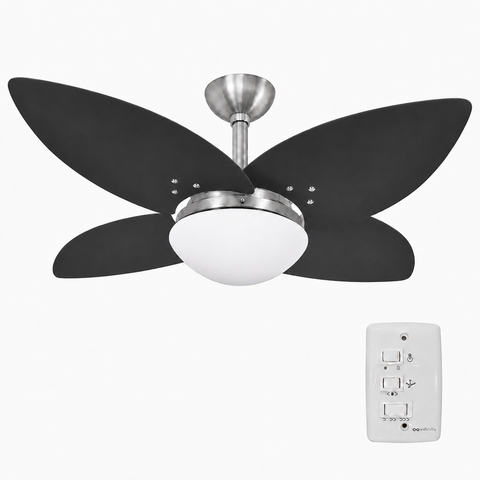 Ventilador Infinity Lótus 1025 4 Pás Pretas com Chave