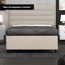 Ver imagem 2 de Base para Cama Box Casal 138x188cm Hit I02 Suede Bege - Mpozenato