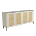 Ver imagem 2 de Buffet Mdf com Gaveta e Palha Natural L180 X A81,5cm Luna/dourado F831s