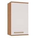 Ver imagem 1 de Armário Aéreo Dulce 40cm 1 Porta MDF Porta de Bater Freijó-Branco Luciane Móveis