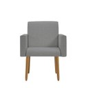 Ver imagem 5 de Kit 06 Poltronas Decorativa Recepção Oferta Balaqui Linho Cor:linho Grafite