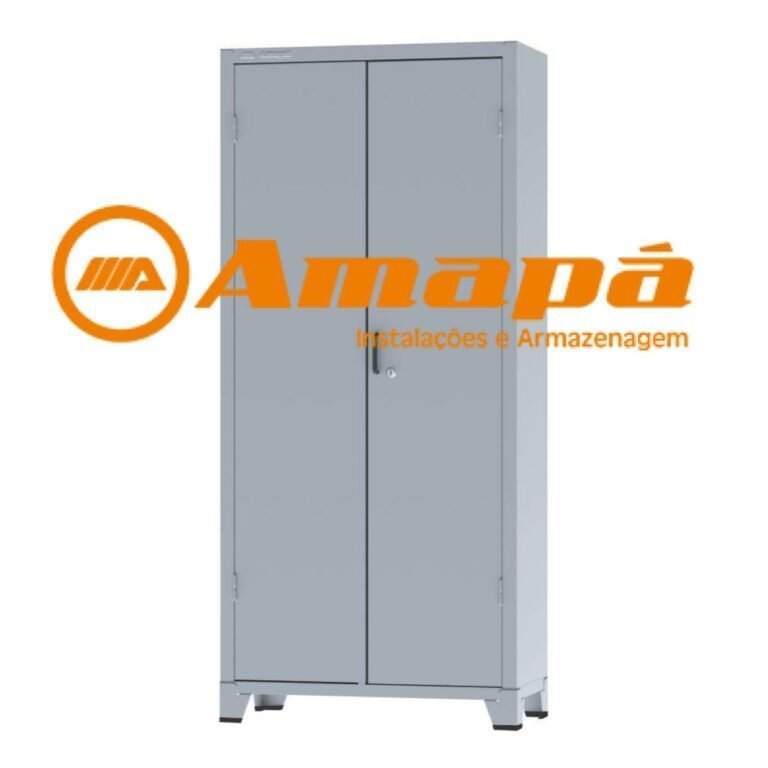 Armário de Aço c/ 02 portas – PA 75 – 1,66×0,75×0,32m – CHAPA # 26 – AMAPA – 12111 - 5