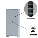 Ver imagem 3 de Armário de Aço c/ 02 portas – PA 75 – 1,66×0,75×0,32m – CHAPA # 26 – AMAPA – 12111