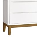 Ver imagem 3 de Cômoda Sapateira Classic New Branco Fosco com Madeira - MoveisAqui