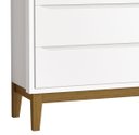 Ver imagem 3 de Cômoda Sapateira Classic New Branco Fosco com Madeira - MoveisAqui