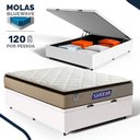 Ver imagem 2 de Cama Box Baú com Colchão Gazin de Molas Ensacadas Pillow Top Air Pro Casal 138cm