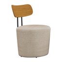 Ver imagem 1 de Poltrona Decorativa 54cm Inter Linho Bege - Sallar Home