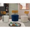 Ver imagem 2 de Poltrona Decorativa 54cm Inter Linho Bege - Sallar Home