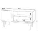 Ver imagem 3 de Rack Bancada para Tv de até 42" 1 Porta Dallen Naturale