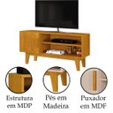 Ver imagem 2 de Rack Bancada para Tv de até 42" 1 Porta Dallen Naturale