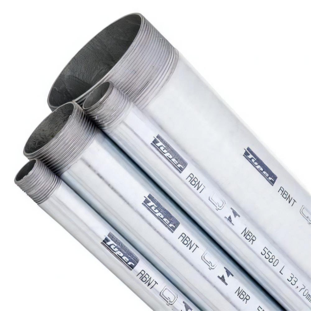 Tubo de Aco Galvanizado Com Costura Nbr 5580 Leve 1/2 E=2,25mm Tuper - 1