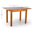 Ver imagem 4 de Conjunto Mesa 120x80cm c/4 Cadeiras X Estofadas Madeira Maciça Marrom/Mogno Mel/Cinza