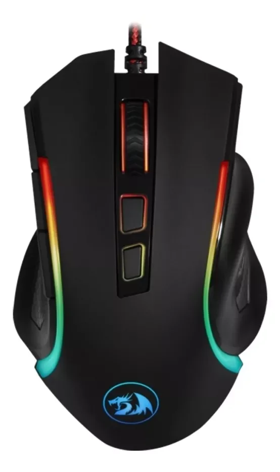 Mouse Gamer com Fio Redragon Griffin M607 Usb 7200dpi Óptico Led Rgb Cor Preto