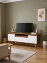 Ver imagem 2 de Rack para TV com Painel e Prateleira 150cm Retro MDF Freijó Dallas - On Móveis
