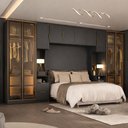 Ver imagem 1 de Guarda Roupa Modulado 10 Portas c/ Reflecta e LED 100% MDF Cor:Grafitto
