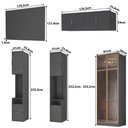 Ver imagem 3 de Guarda Roupa Modulado 10 Portas c/ Reflecta e LED 100% MDF Cor:Grafitto