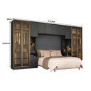 Ver imagem 2 de Guarda Roupa Modulado 10 Portas c/ Reflecta e LED 100% MDF Cor:Grafitto