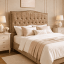 Ver imagem 1 de Cabeceira Greta 160cm Estofada Calacata p/ Cama Casal Queen Quarto