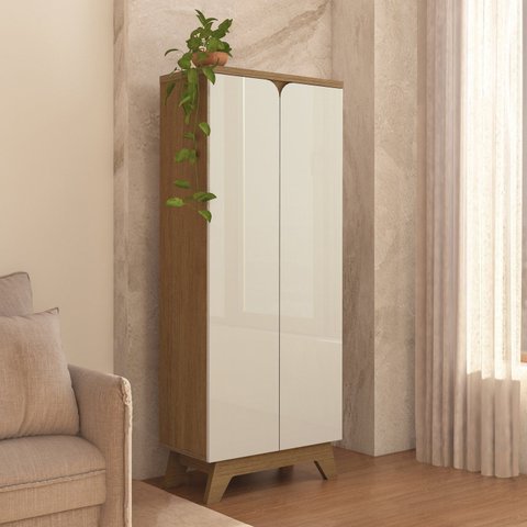 Armario Organizador Spazio Artely Cinamomo /Off White