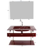 GABINETE DE VIDRO PARA BANHEIRO CUBA ACOPLADA 50CM INOX VERMELHO CEREJA - 4