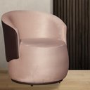 Ver imagem 1 de Poltrona Organica Beatriz Veludo Rosa C/ Composê Corano Marrom - Lm Decor