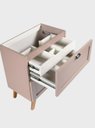 Ver imagem 4 de Gabinete para Banheiro com Espelheira 60cm Retro Mdf Salmao Milano - On Móveis