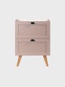 Ver imagem 2 de Gabinete para Banheiro com Espelheira 60cm Retro Mdf Salmao Milano - On Móveis
